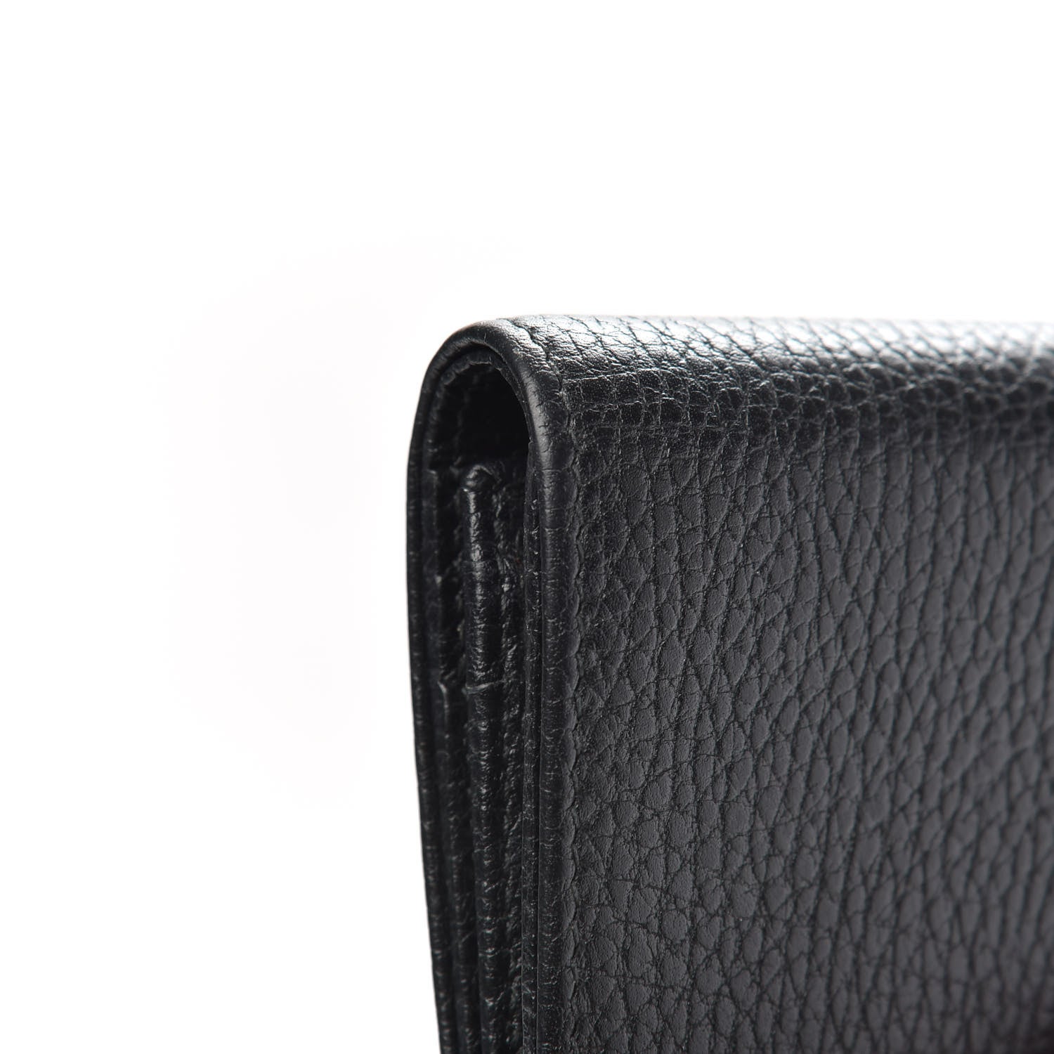 Gucci Pebbled Calfskin GG Marmont Card Case Black 8 of 10