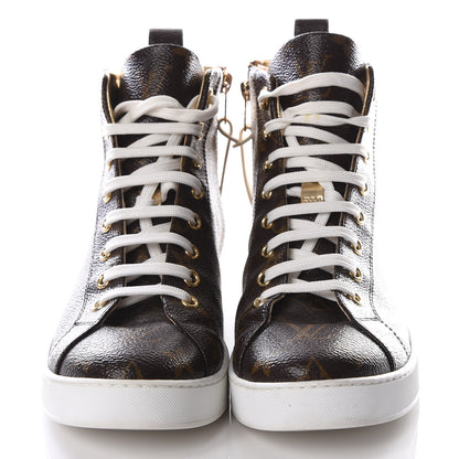 Louis Vuitton Patent Monogram Stellar Sneaker Boots 37.5 Gold 3 of 8