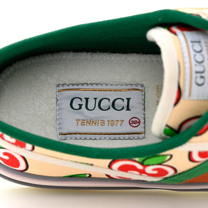 Gucci Canvas Web GG Apple Womens 1977 Tennis Sneakers 38.5 Ivory Red Mystic White New Shamarock 6 of 8
