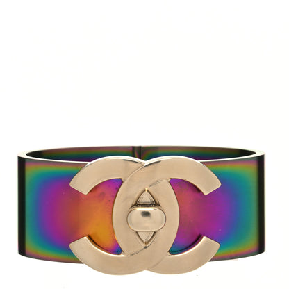 Chanel Metal Iridescent CC Cuff M Gold 1 of 5