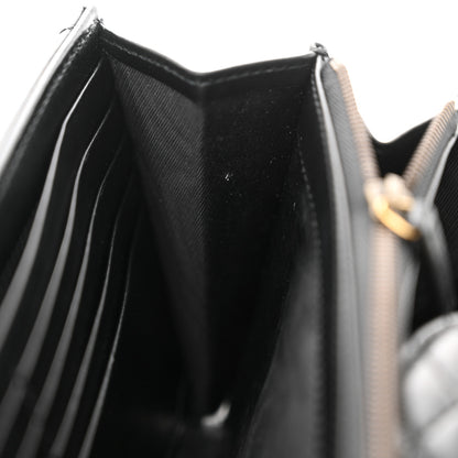 Gucci Calfskin Matelasse GG Marmont Chain Wallet Black 12 of 16