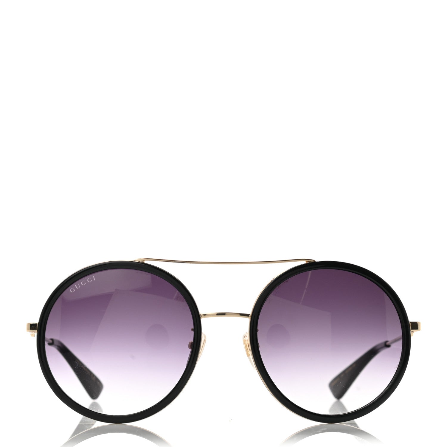 Gucci Acetate Round Frame GG0061S Sunglasses Black 2 of 7
