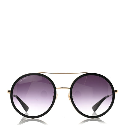 Gucci Acetate Round Frame GG0061S Sunglasses Black 2 of 7