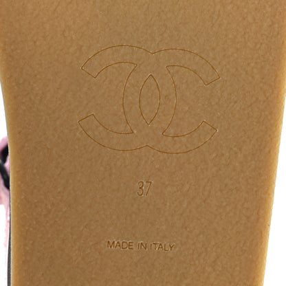 Chanel Suede Calfskin Velcro Flat Sandals 37 Light Pink 8 of 8
