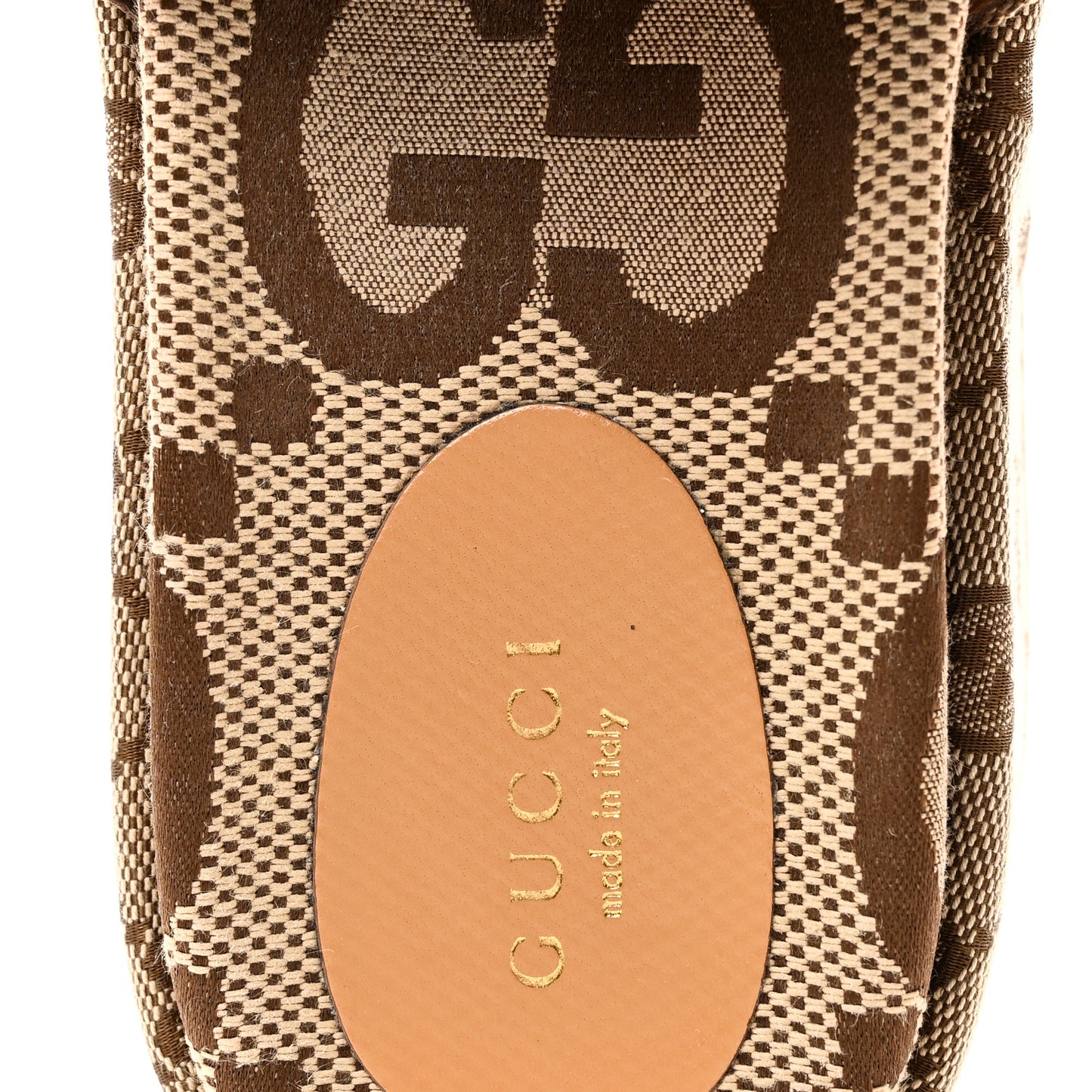 Monogram Maxi GG Angelina Platform 55mm Slide Sandals 37 Camel Ebony