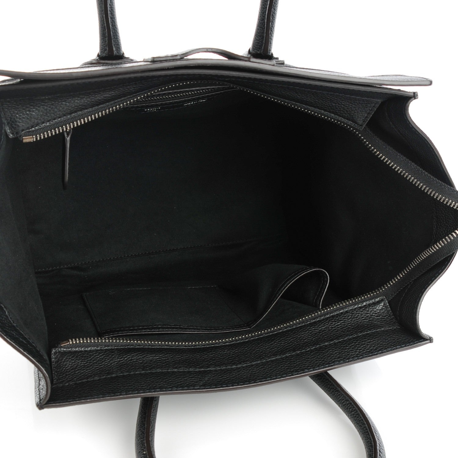 Celine Drummed Calfskin Mini Luggage Black 5 of 8