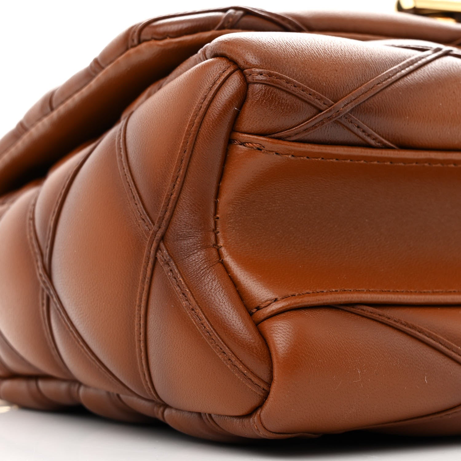 Louis Vuitton Lambskin Malletage Top Handle GO-14 MM Toast Tan 9 of 12
