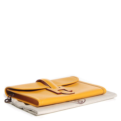 Hermes Epsom Jige PM Clutch Jaune D'Or 6 of 25