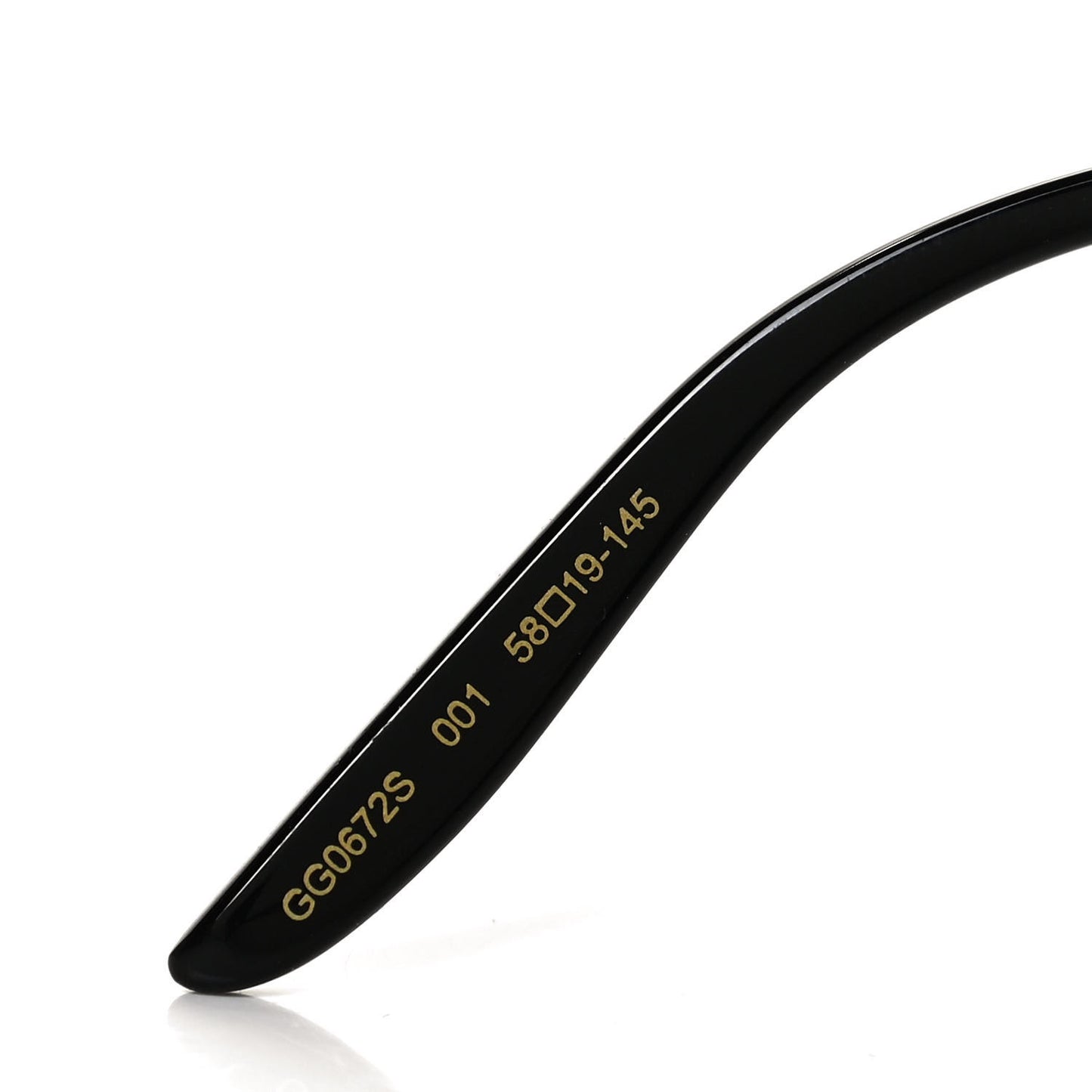 Metal Aviator Sunglasses GG0672S Black Gold