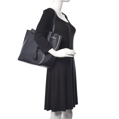 Celine Smooth Calfskin Small Tassel Cabas Phantom Navy Blue 2 of 17