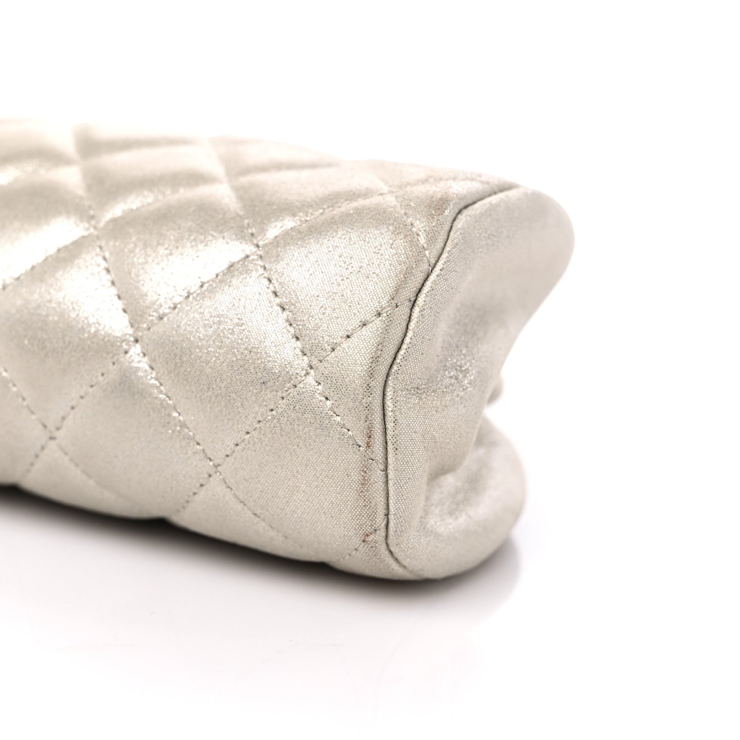 Metallic Calfskin Quilted Timeless Clutch Gold