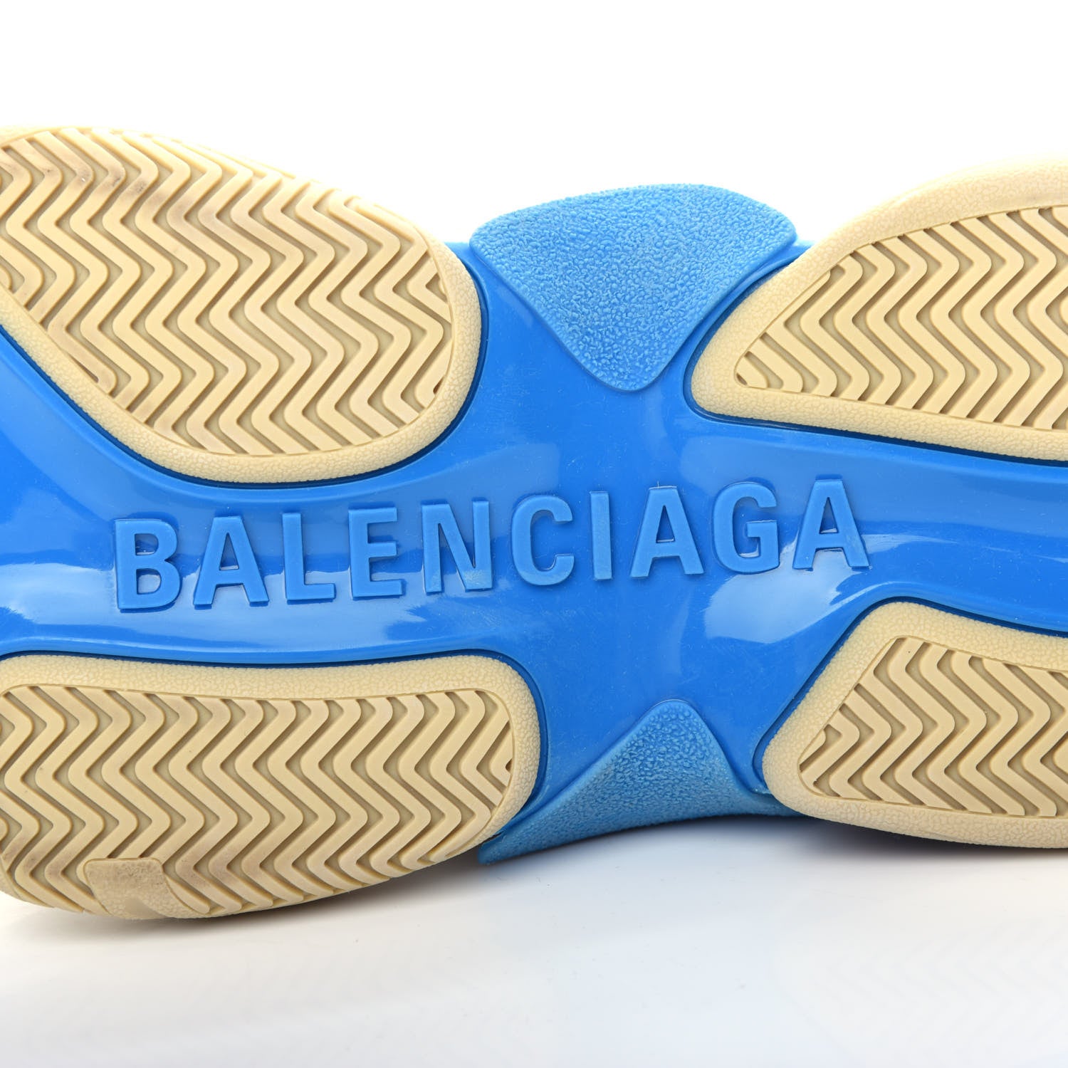 Balenciaga Nylon Suede Womens Triple S 2.0 Sneakers 42 Blue Multicolor 10 of 11