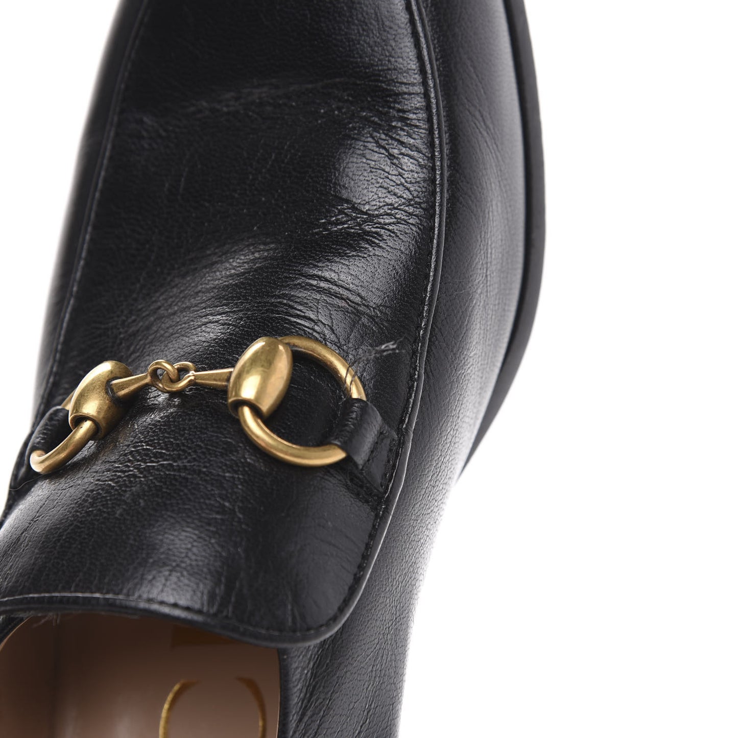 Goatskin Crystal Womens Horsebit Loafers 38 Black