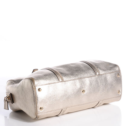 Gucci Metallic Leather Britt Medium Boston Gold 4 of 7