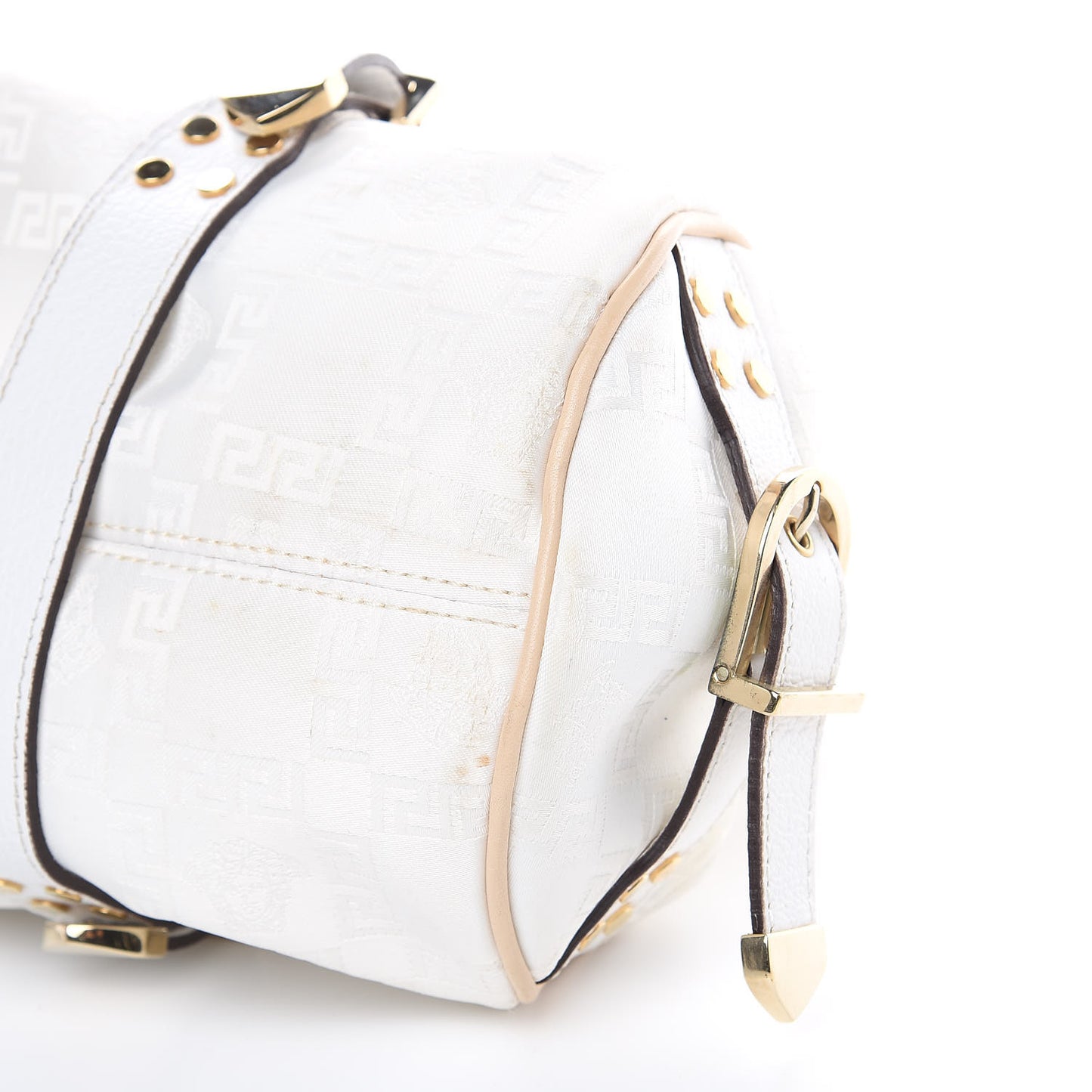 Satin Chain Satchel White