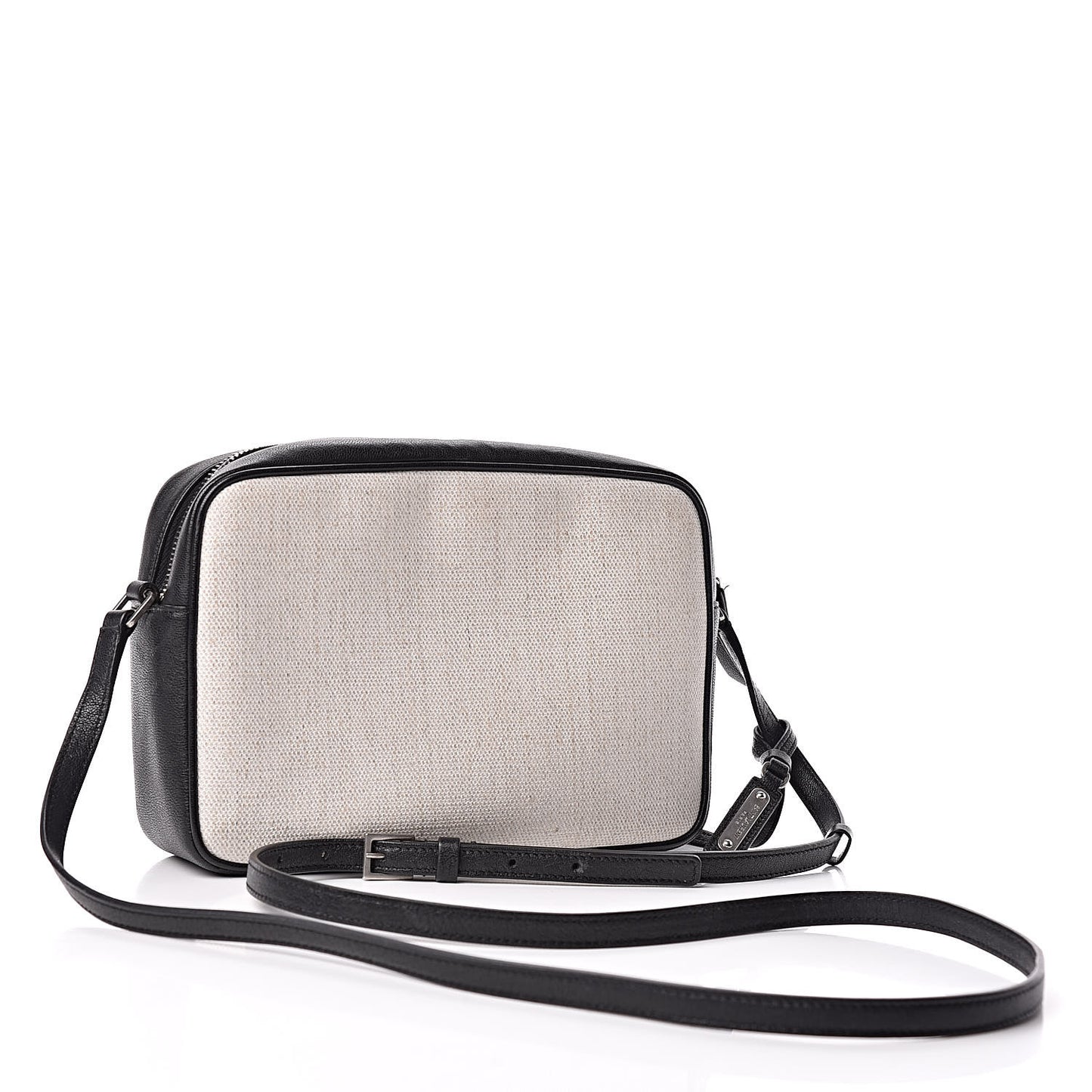 Linen Canvas Monogram Lou Camera Bag Black