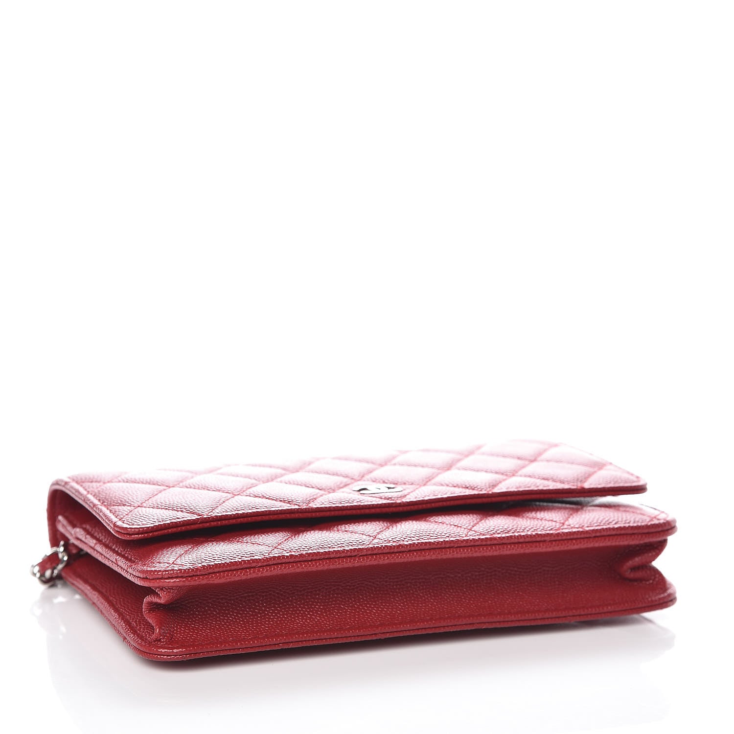 Chanel Caviar Quilted Wallet on Chain WOC Red 4 of 11