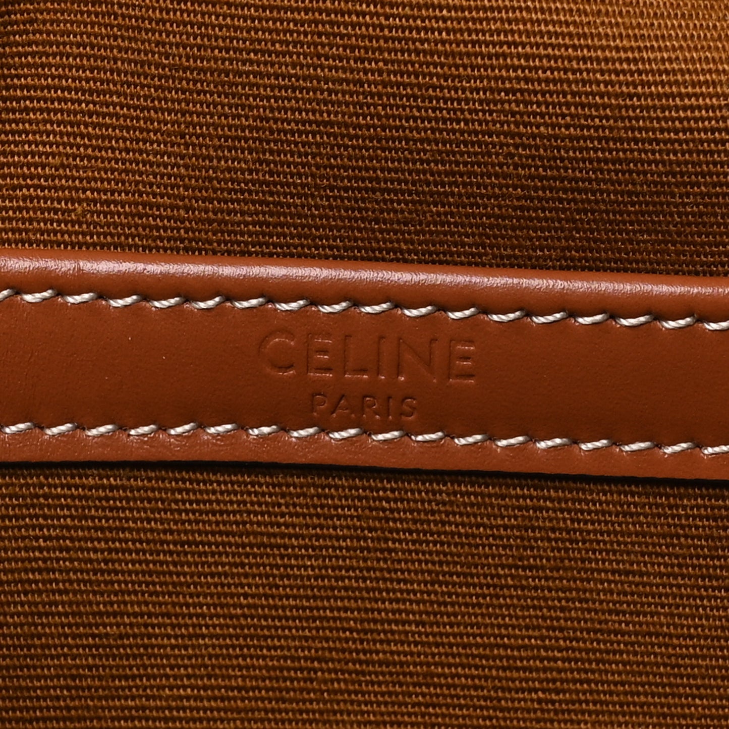 Triomphe Canvas Calfskin Flap Messenger Bag Tan Ecru
