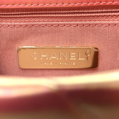 Chanel Iridescent Calfskin Quilted Medium Chanel 19 Flap Pink 6 of 10