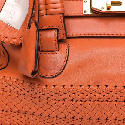 Gucci Calfskin Handmade Medium Top Handle Bag Orange 11 of 15