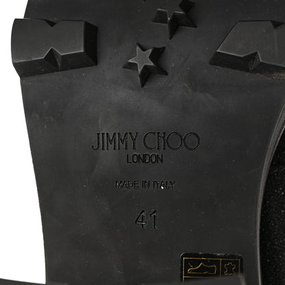 Jimmy Choo Suede Glitter Crystal Embellished Womens Eshe 65 Hiking Boots 41 Black 6 of 6