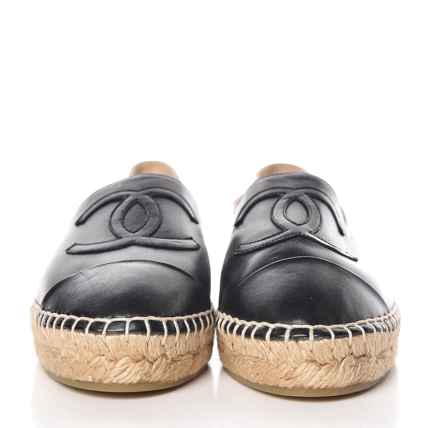 Chanel Lambskin CC Espadrilles 36 Black 2 of 11
