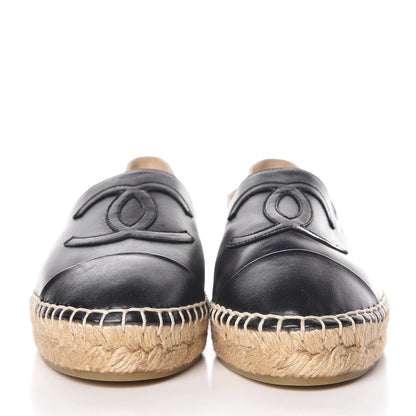 Chanel Lambskin CC Espadrilles 36 Black 2 of 11