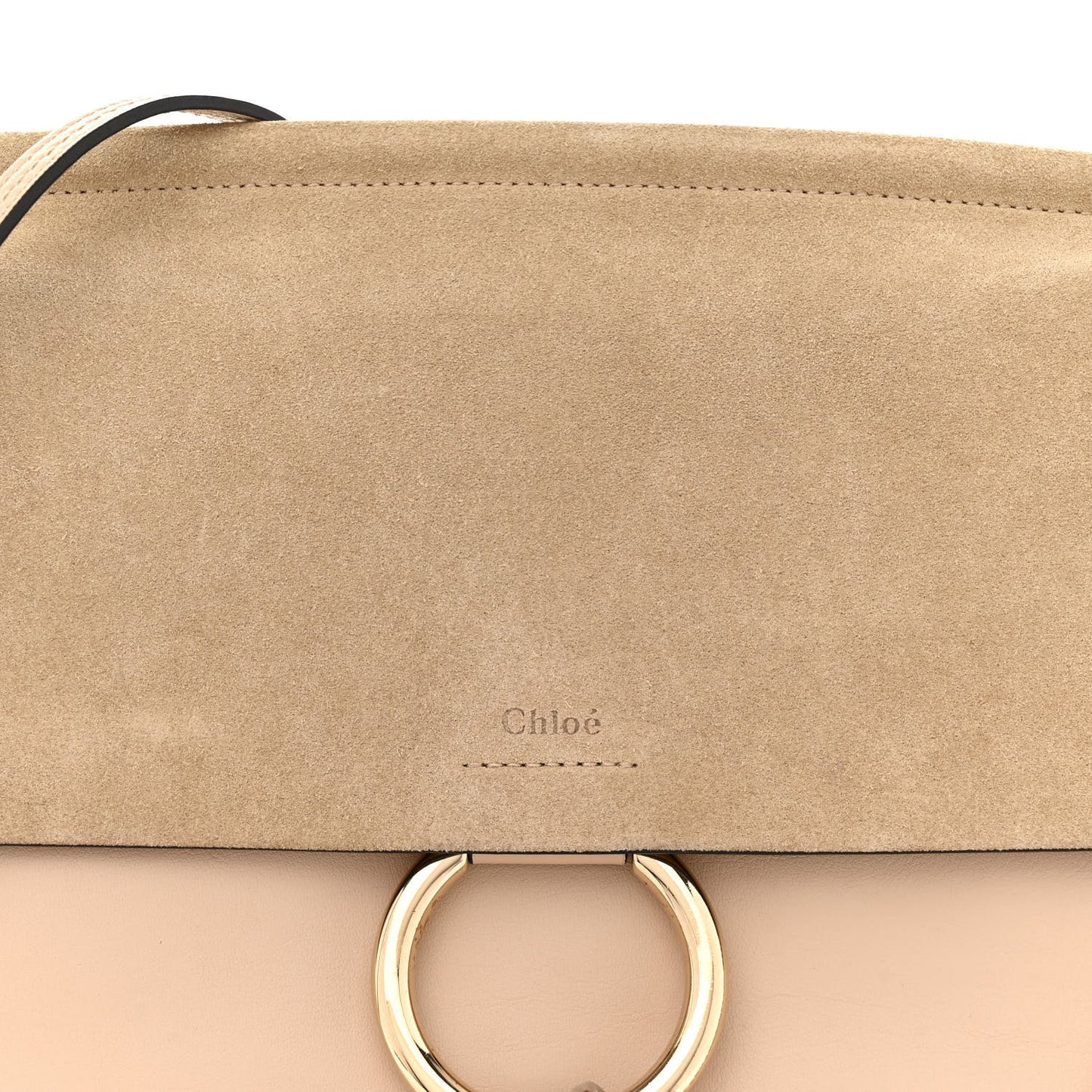 Calfskin Suede Medium Faye Shoulder Bag Blush Nude