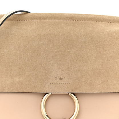 Chloe Calfskin Suede Medium Faye Shoulder Bag Blush Nude 9 of 16