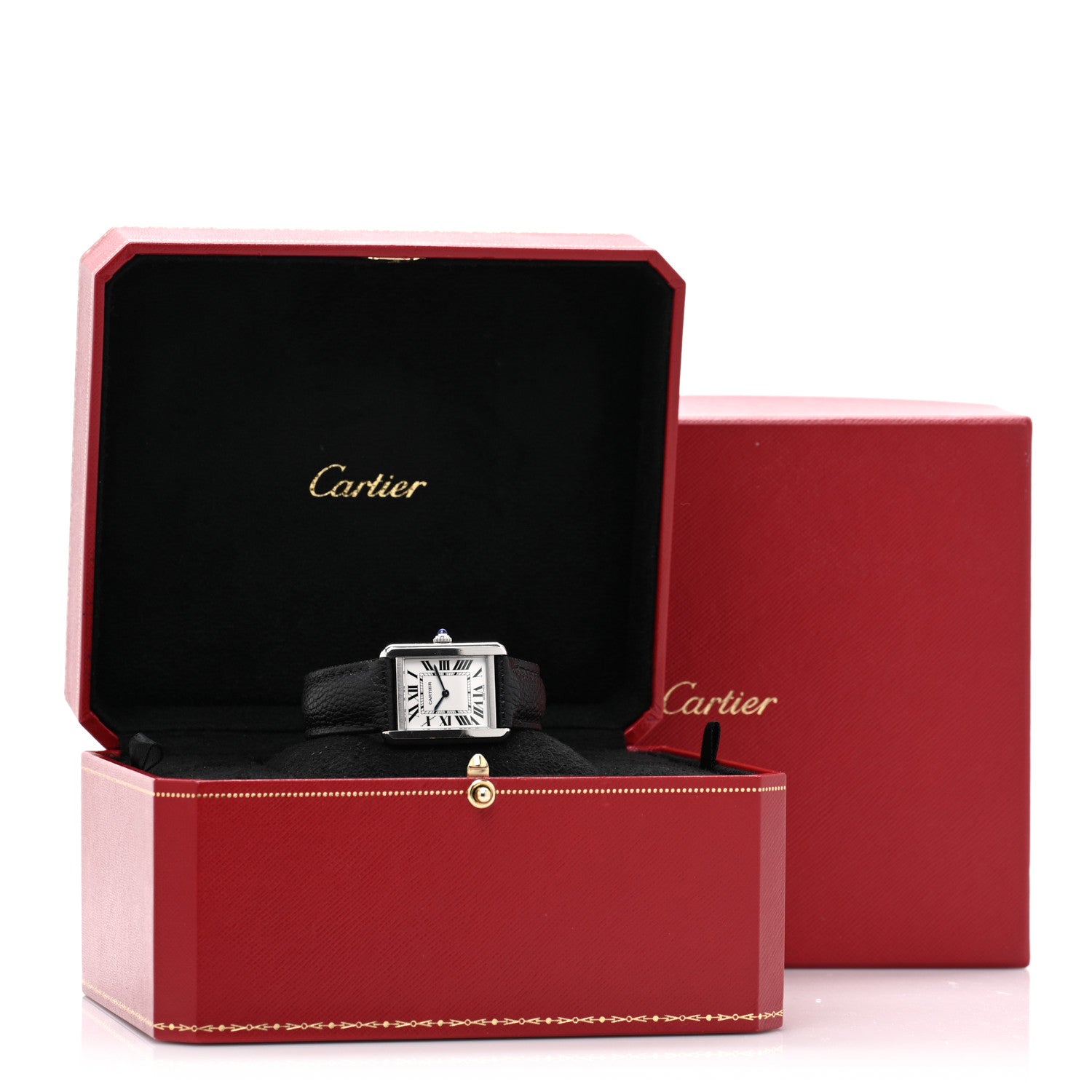 Cartier Stainless Steel Calfskin 24mm Tank Solo Quartz Watch 5 of 5