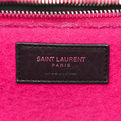 Saint Laurent Wool Rive Gauche Tote Fuchsia 6 of 15
