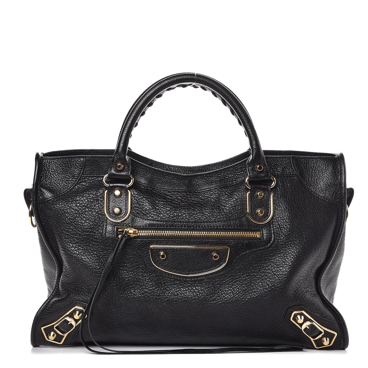 Chevre Gold Metallic Edge Hardware City Black