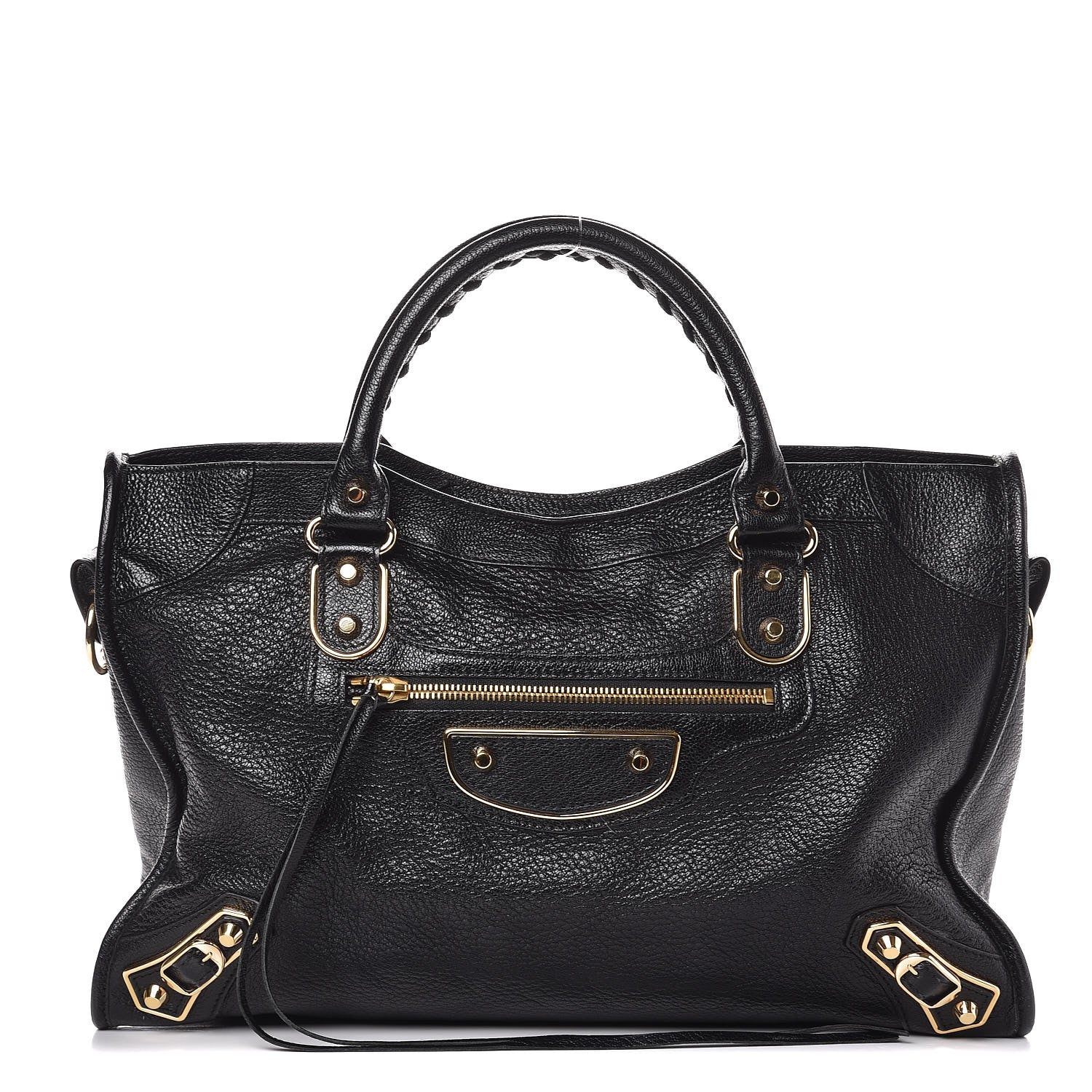 Balenciaga Chevre Gold Metallic Edge Hardware City Black 1 of 10