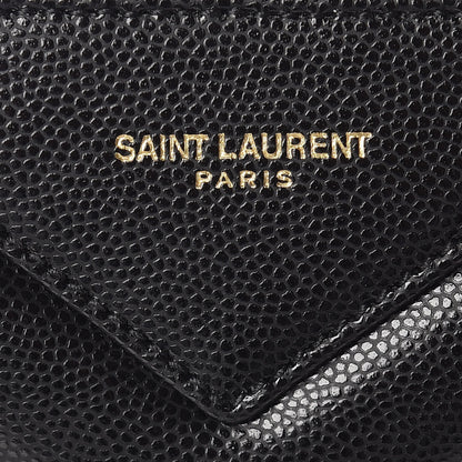 Saint Laurent Grain De Poudre Matelasse Chevron Medium Tribeca Shopping Bag Black 8 of 12