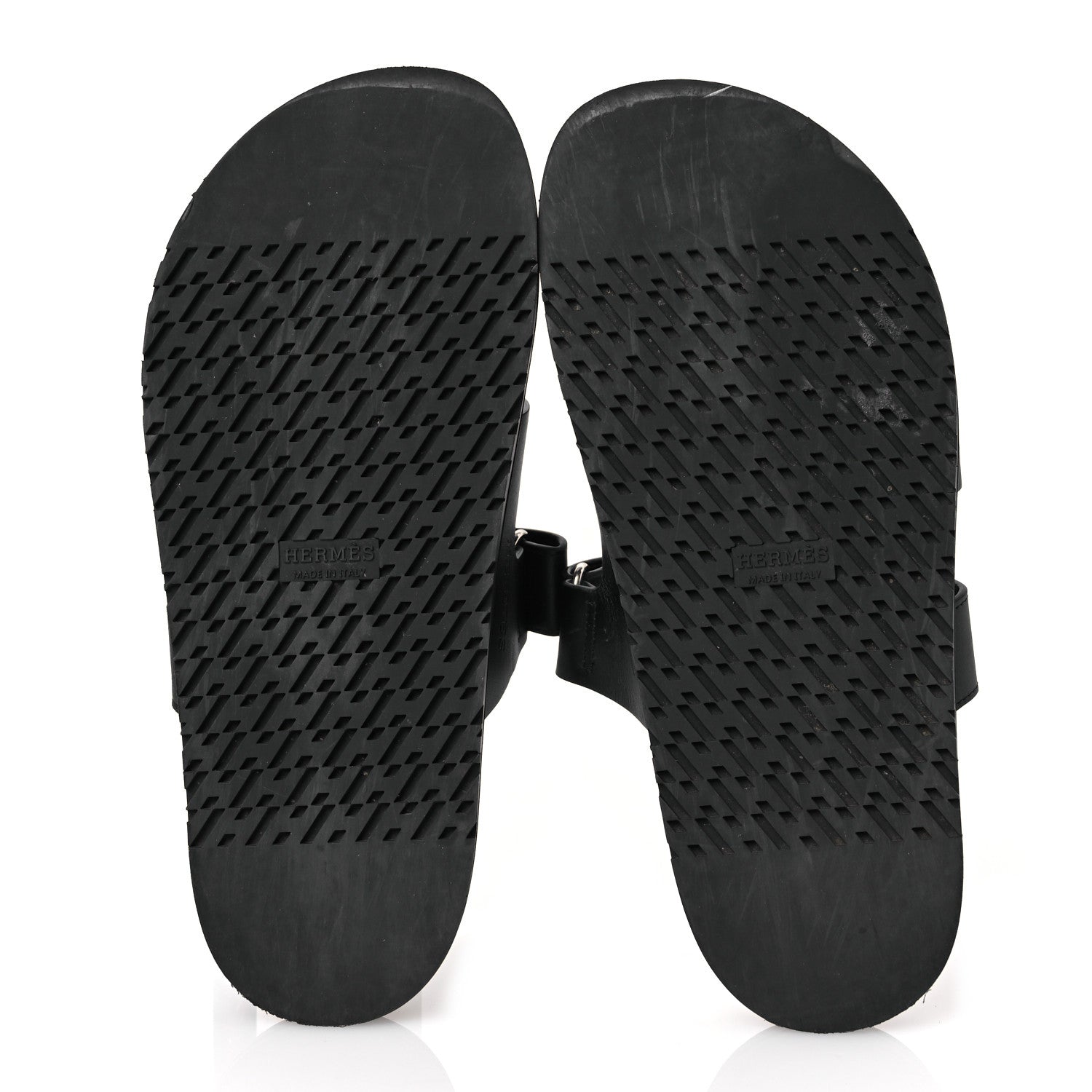 Hermes Calfskin Womens Chypre Sandals 39.5 Black 7 of 14