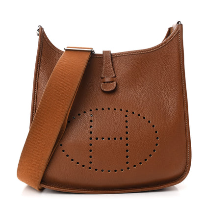 Hermes Taurillon Clemence Evelyne III PM Gold 1 of 12
