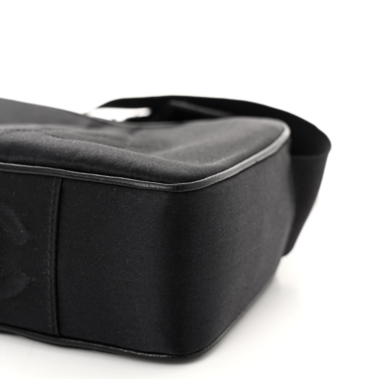 Chanel Satin Quilted Camellia Camera Case Black 19 of 22