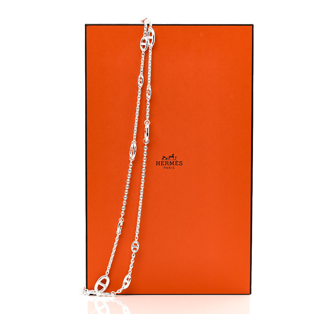 Hermes Sterling Silver Farandole Necklace 160 6 of 6