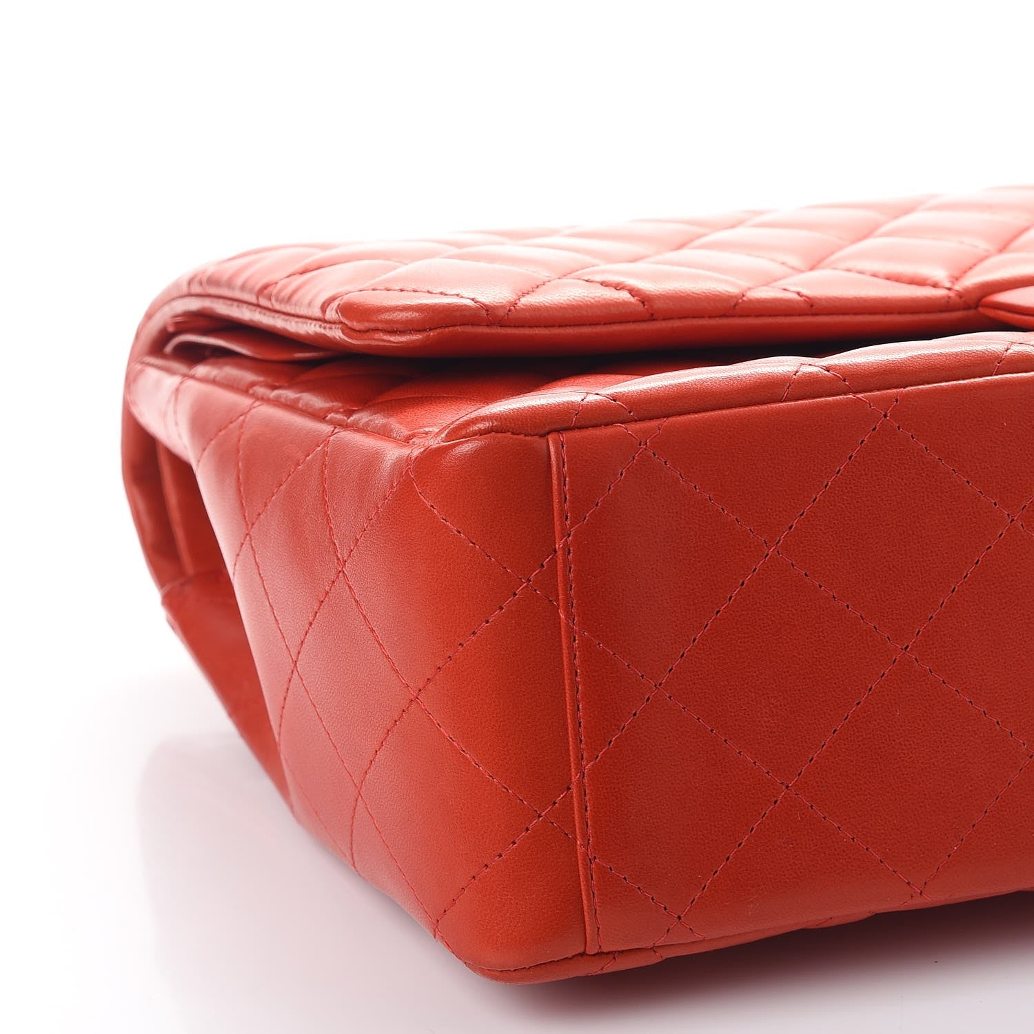 Chanel Lambskin Quilted Maxi Double Flap Red 9 of 11