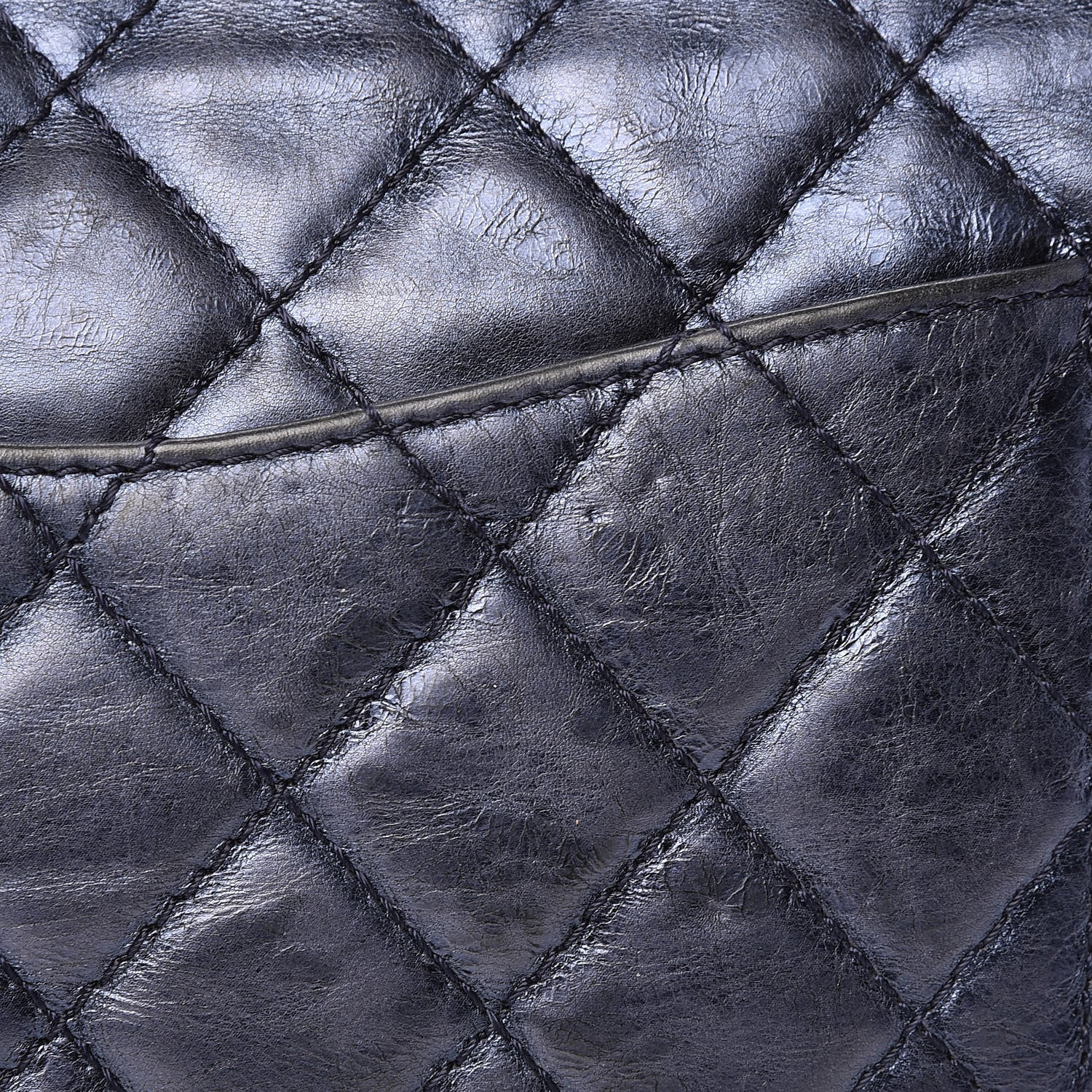 Chanel Metallic Calfskin Quilted 2.55 Reissue 227 Flap Dark Navy Blue 23 of 23