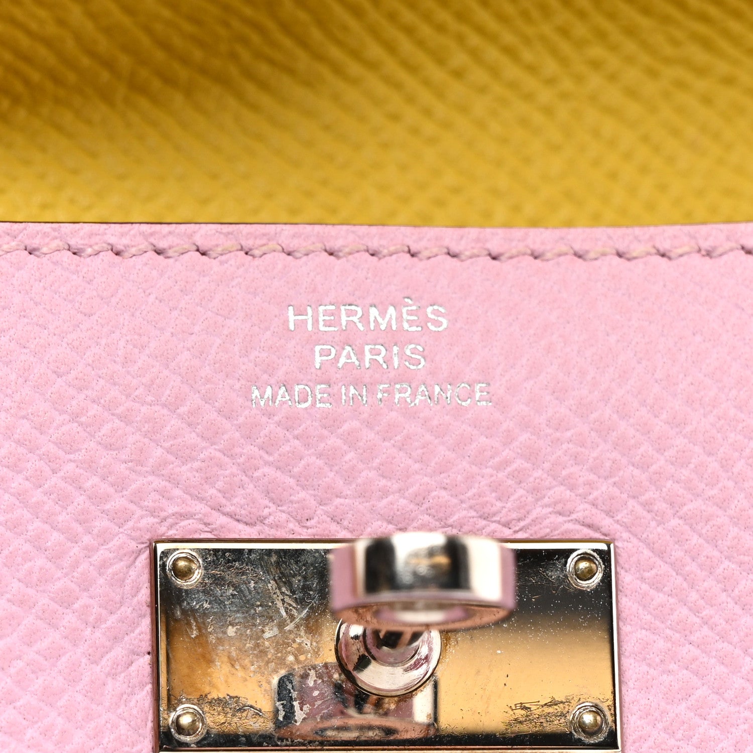 Hermes Epsom Verso Kelly Longue Wallet Mauve Sylvestre Jaune De Naples 6 of 10