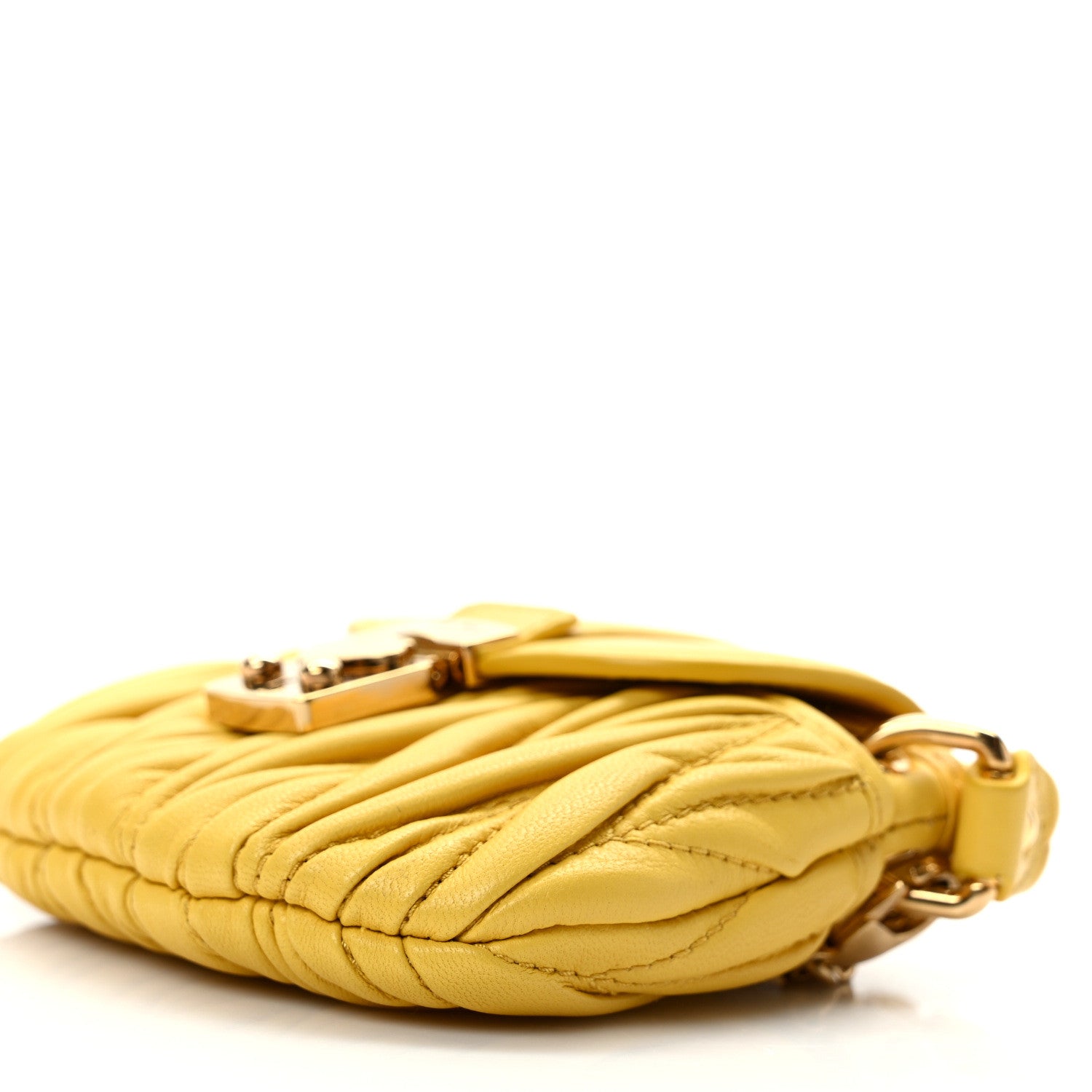 Miu Miu Nappa Matelasse Top Handle Tote Sole 7 of 8