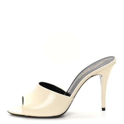 Saint Laurent Calfskin New Belfagor 95mm Mules 37 Pearl 1 of 10