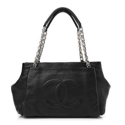 Chanel Caviar CC Tuck Medium Tote Black 1 of 14