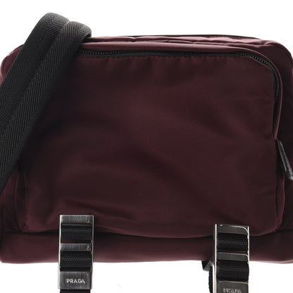 Prada Tessuto Nylon Saffiano Crossbody Granato 11 of 11