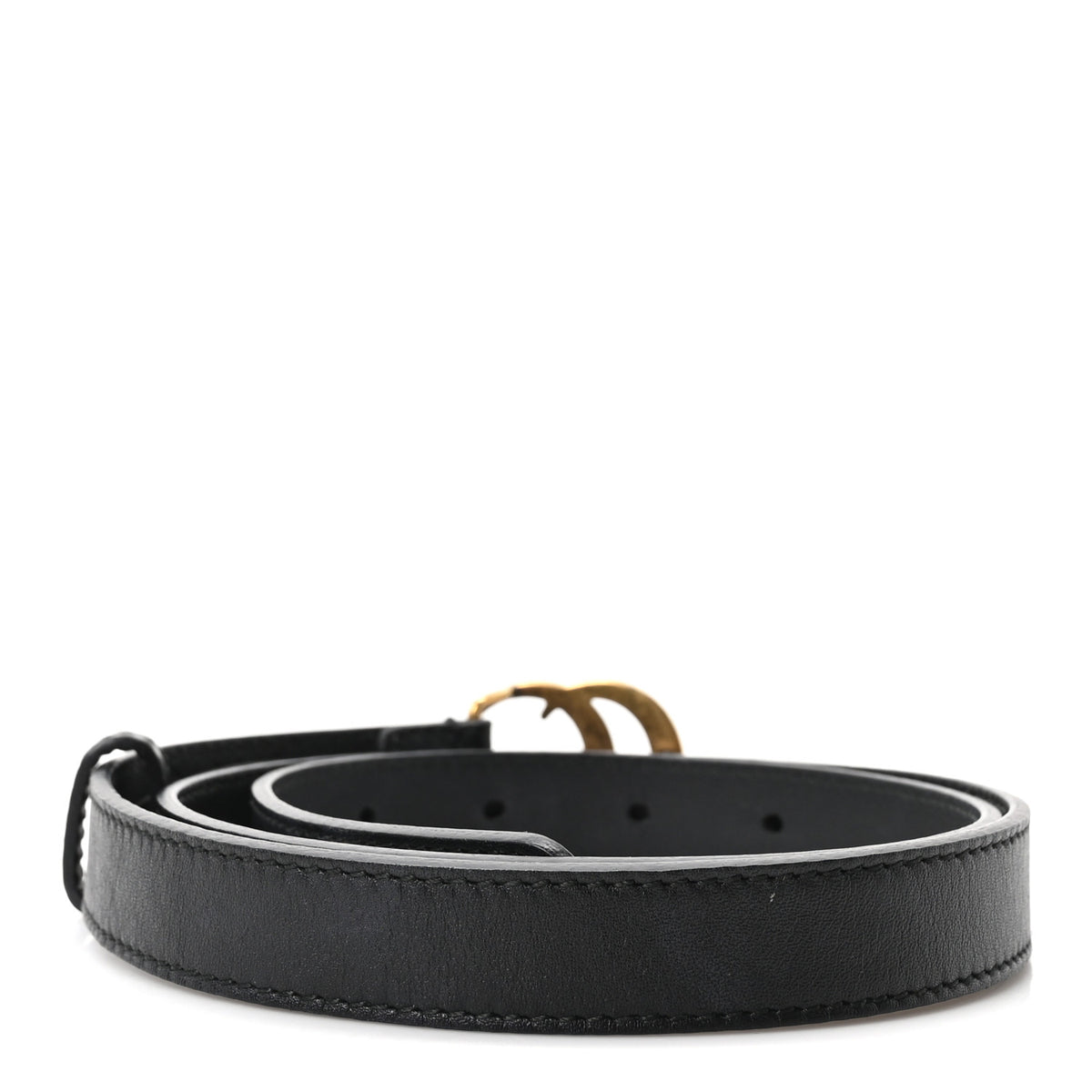 Gucci Calfskin Double G 20mm Belt 80 32 Black 2 of 5