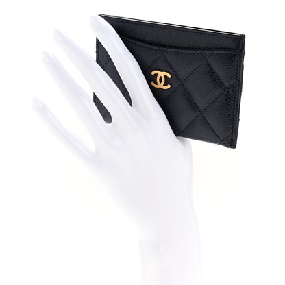 Chanel Caviar Quilted Card Holder Navy 2 of 11