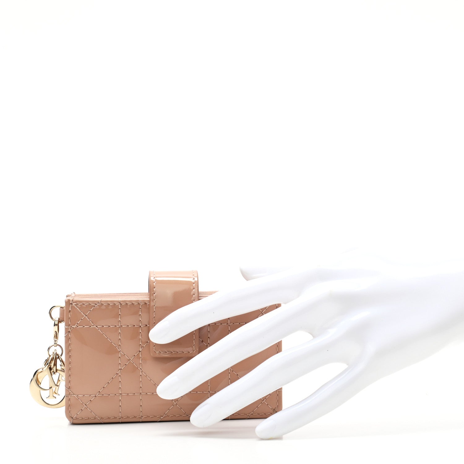 Christian Dior Patent Cannage Lady Dior 5-Gusset Card Holder 2 of 7