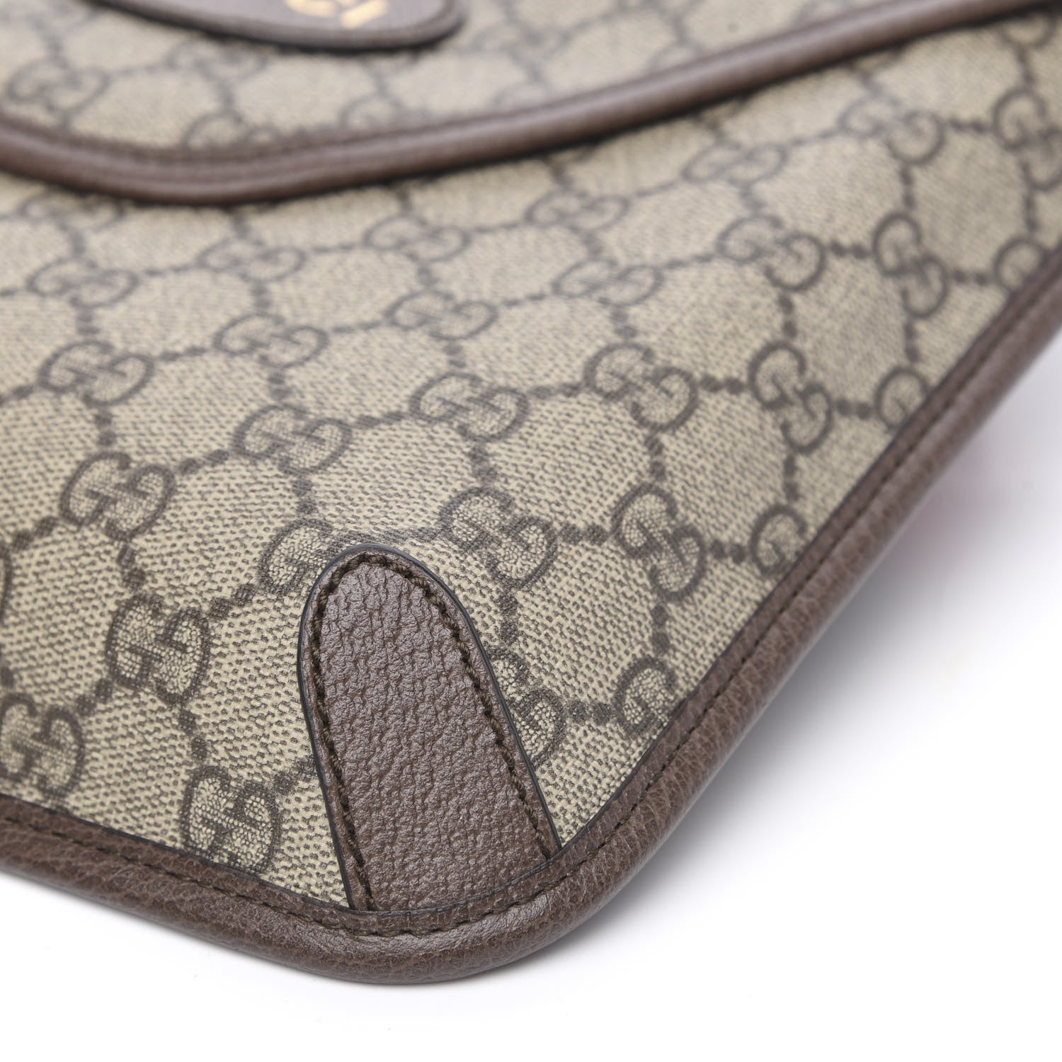 Gucci GG Supreme Monogram Web Medium Neo Vintage Flap Messenger Bag Beige New Acero 10 of 11