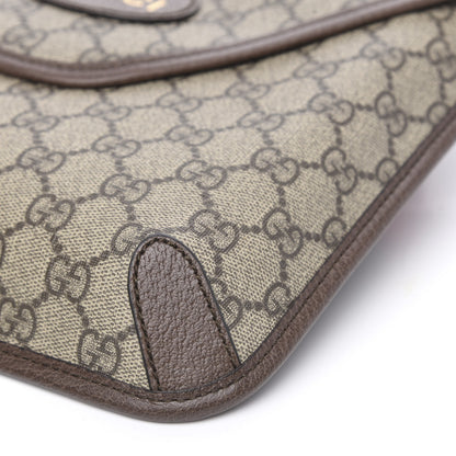 Gucci GG Supreme Monogram Web Medium Neo Vintage Flap Messenger Bag Beige New Acero 10 of 11